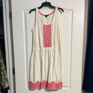 Tommy Hilfiger White and Coral Mini Dress